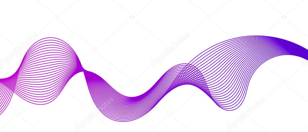 abstract lines blue gradient pink curve wave white background concept technology ai graphics modern