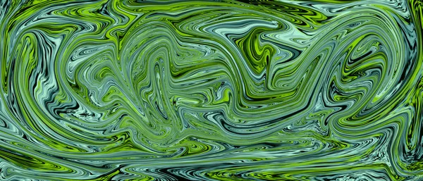 Estilo Arte Líquido Abstrato Com Tons Verde Escuro Lhe Uma — Fotografia de Stock