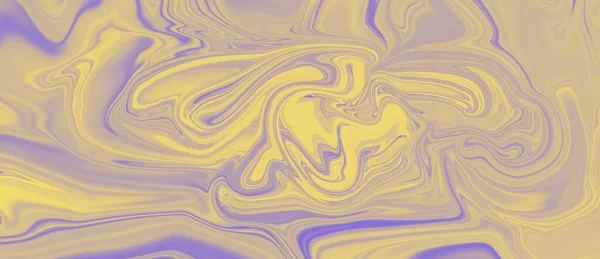 Abstract Vloeibare Textuur Graphics Vloeiende Golven Donker Geel Paars Gebruikt — Stockfoto
