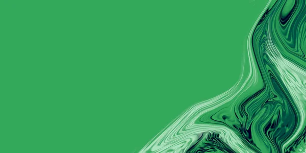 Abstract Wavy Liquid Blend Green White Copy Space Design Background — Foto de Stock