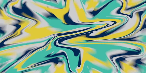 Abstract Wavy Liquid Mixed Yellow Indigo Blue Design Background Wallpaper — Fotografia de Stock