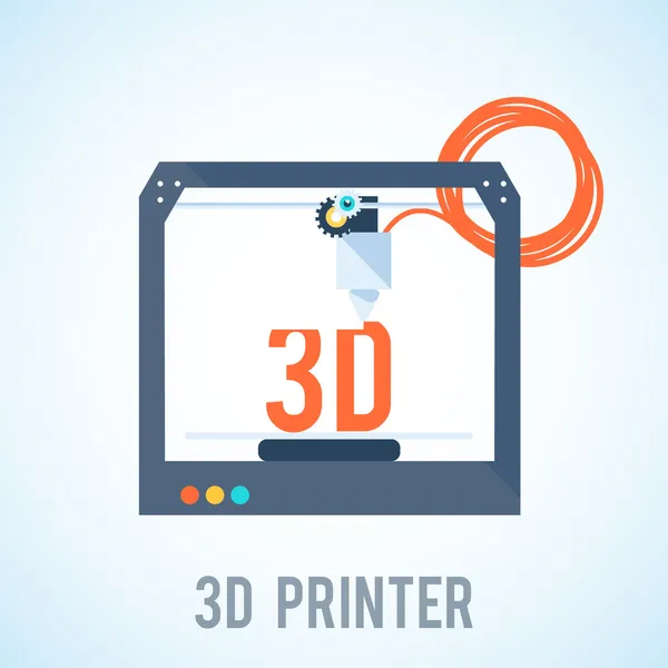 3d printer — Stock Vector