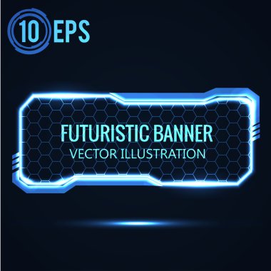 Futuristic banner clipart