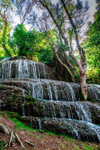 Parque Del Monasterio Piedra Nuevalos España Bosque Centenario Lleno Cascadas —  Fotos de Stock