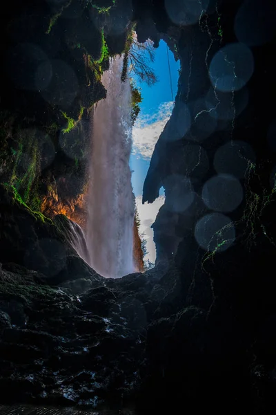 Parque Del Monasterio Piedra Nuevalos España Bosque Centenario Lleno Cascadas —  Fotos de Stock