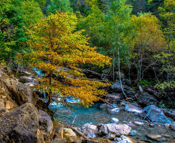 Ordesa Monte Perdido Nemzeti Park Spanyol Pireneusok Látványos Folyók Vízesések — Stock Fotó