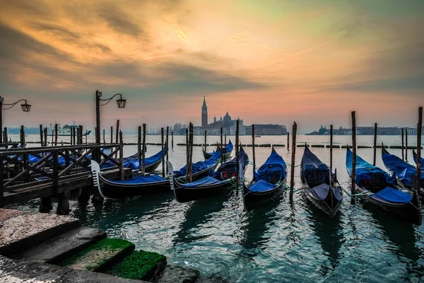 Gondolas Jetty San Marco Square Venice — Stock Photo, Image