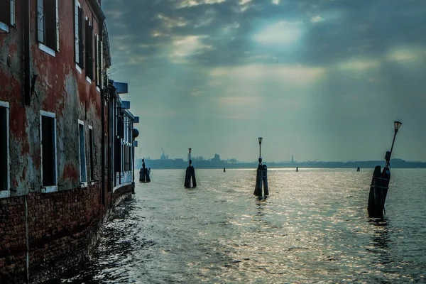 Burno Şehrine Venedik Lagününden Giriş — Stok fotoğraf