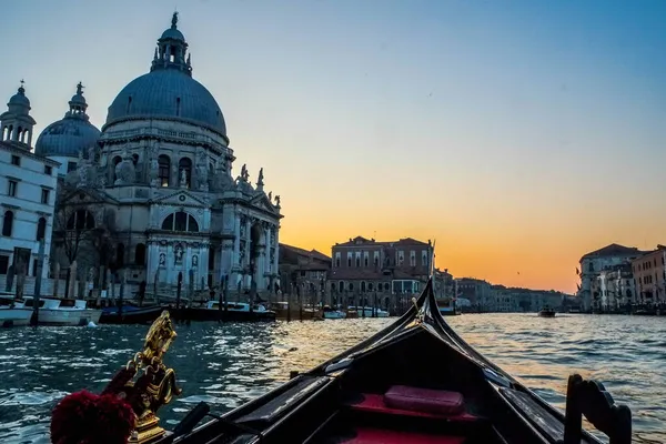 Passeio Gôndola Veneza — Fotografia de Stock