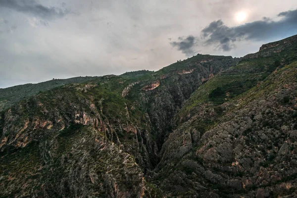 Het Ravijn Van Amadoiro Rivier Vanaf Orxeta Kant Alicante Spanje — Stockfoto