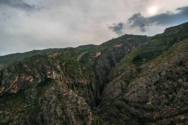 Barranco Del Río Amadoiro Desde Lado Orxeta Alicante España —  Fotos de Stock