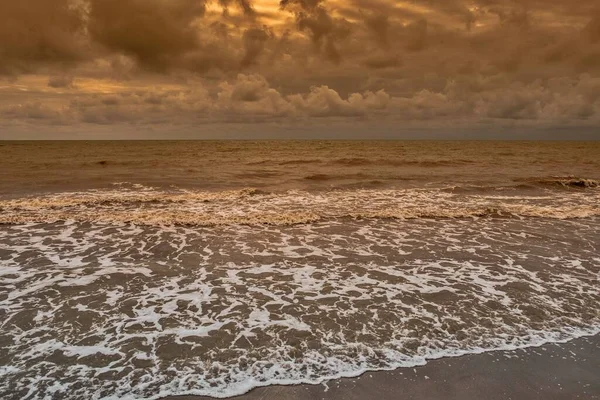 Пляж Гола Санта Пола Аліканте Іспанія Середземноморський Пляж Осіннього Пополудня — стокове фото