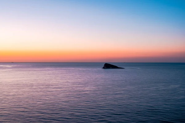 Zatoka Benidorm Hiszpanii Wschodzie Słońca — Zdjęcie stockowe