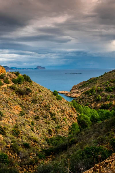 Vistas Del Mar Mediterráneo Desde Sierra Helada Cerca Albir Alicante —  Fotos de Stock
