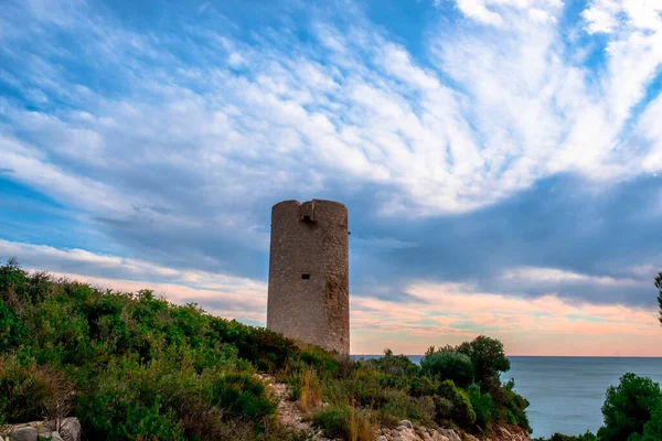 Old Badum Tower Natural Park Sierra Irta Peniscola Spanish Mediterranean — Stockfoto