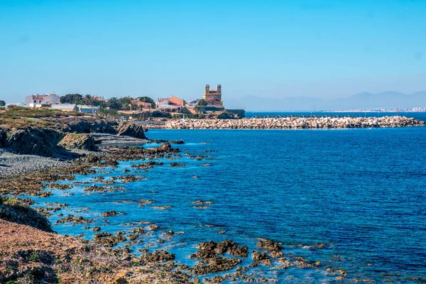 Vue Sur Vieille Ville Île Tabarca Dans Méditerranée Espagnole Face — Photo