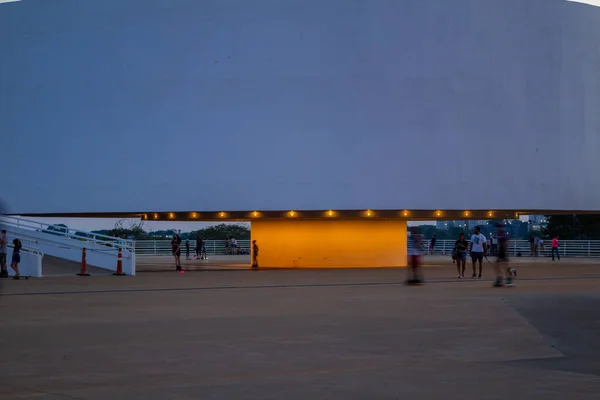 Detalhe Final Tarde Centro Cultural Oscar Niemeyer Esplanada Goiânia Goiás — Fotografia de Stock