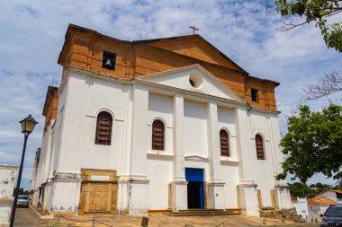 Goias şehrindeki Igreja Matriz de Santana 'nın detayları. Tamamlanmamış Kilise olarak da bilinir..
