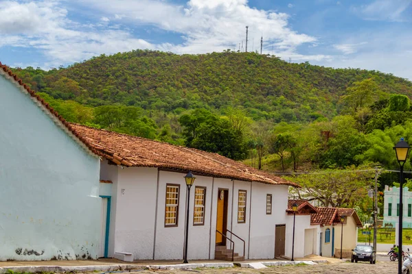 거리의 정보는 Cidade Gois 고리스 Gois 브라질 내륙에 도시로 식민지 — 스톡 사진