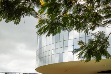 Başsavcılığın karargahının ayrıntıları. Mimar Oscar Niemeyer 'in bir çalışması..