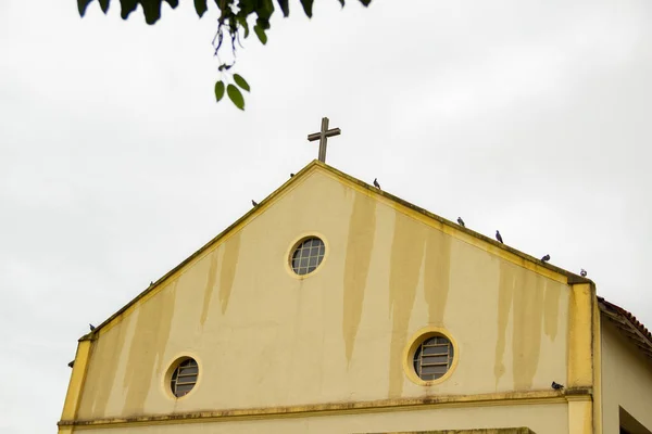 Church Facade Saint Francis Assis City Anicuns — Zdjęcie stockowe