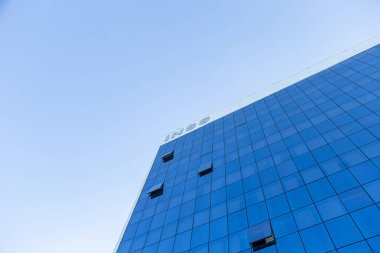 INSS genel merkez binasının ayrıntıları. Instituto Nacional do Seguro Social - Edificio Sede - Previdencia Social em Brasilia.