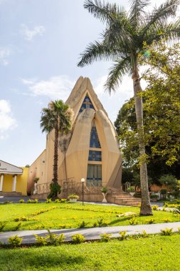 Detail of the Maos Postas Temple in the city of Aparecida de Goiania.