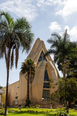  Detail of the Maos Postas Temple in the city of Aparecida de Goiania.