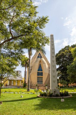  Detail of the Maos Postas Temple in the city of Aparecida de Goiania.