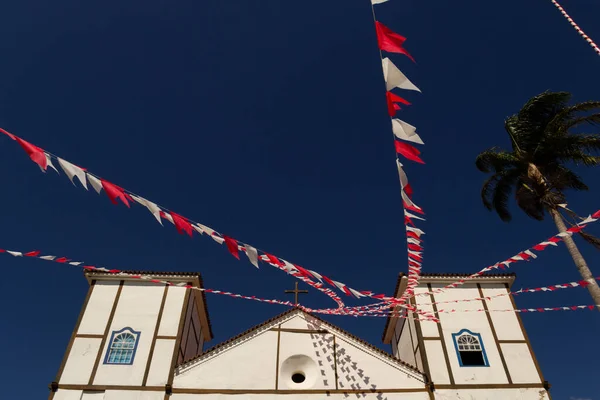 Igreja Paroquial Nossa Senhora Rosário Decorada Para Cavalhadas Festival Religioso — Fotografia de Stock