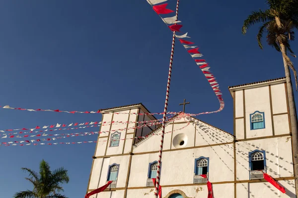 Igreja Paroquial Nossa Senhora Rosário Decorada Para Cavalhadas Festival Religioso — Fotografia de Stock