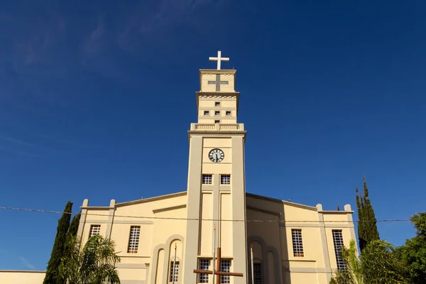 Bom Jesus Lapa Cathedral City Anpolis Seen Front Blue Sky — Fotografia de Stock