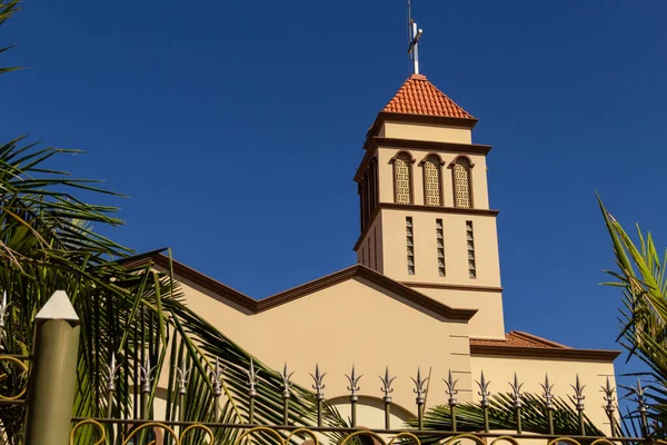 Detail Church Blue Sky Background Sao Francisco Assis Parish City — Stok fotoğraf