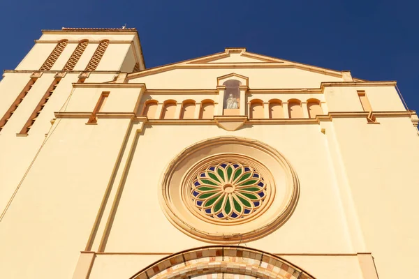 Parish of Sant\'Ana, Franciscan Friars. Detail of the front view of Sant\'Ana church with blue sky in the background.