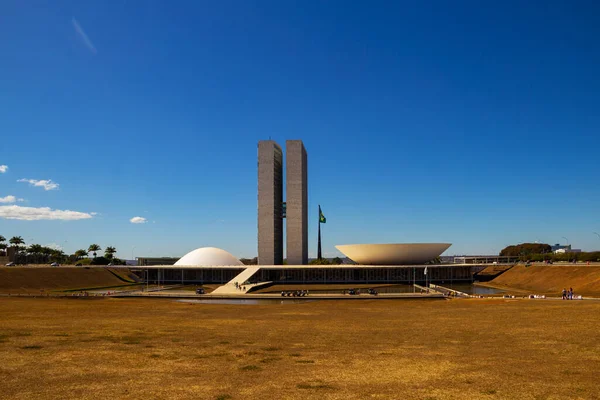 National Congress Palace Clear Day Clear Blue Sky Urban Landscape — Stock Fotó