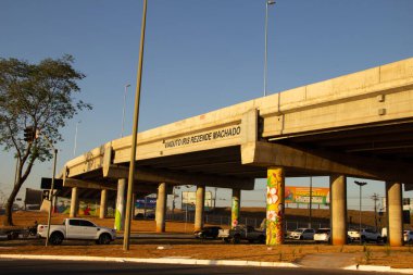 Viaduct Iris Rezende Machado at an intersection in the city of Goiania. Viaduct of Avenida Goias Norte.