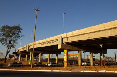 Viaduct Iris Rezende Machado at an intersection in the city of Goiania. Viaduct of Avenida Goias Norte.