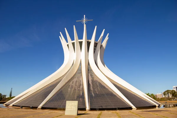 Metropolitan Cathedral Brasilia Sunny Morning Clear Sky Our Lady Aparecida — Stockfoto