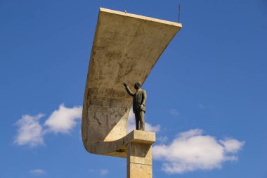 JK Anıtı 'ndaki anıtın detayları, Oscar Niemeyer' in mimari projesi.
