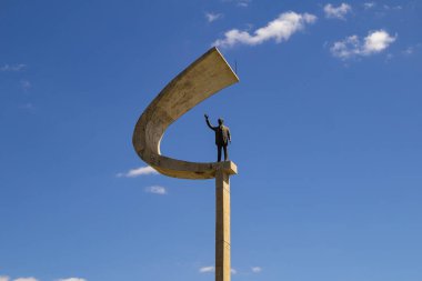 Oscar Niemeyer 'in JK Memorial mimari projesindeki anıtların detayları.