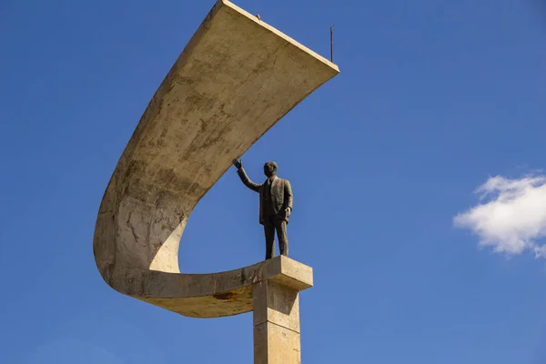 Dettaglio Del Monumento Memorial Progetto Architettonico Oscar Niemeyer — Foto Stock