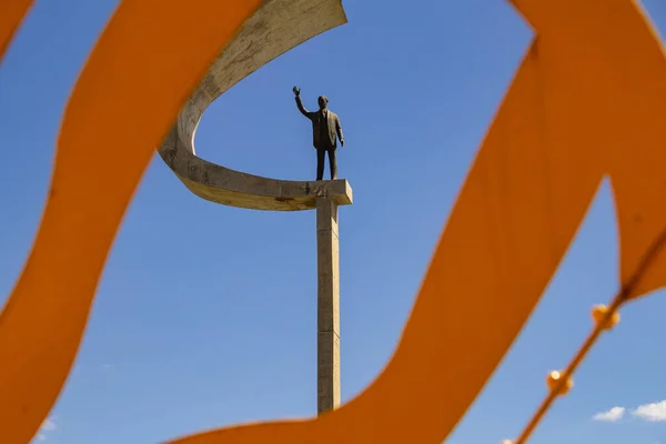 Szczegóły Pomników Miejscu Pamięci Projekt Architektoniczny Oscara Niemeyera — Zdjęcie stockowe