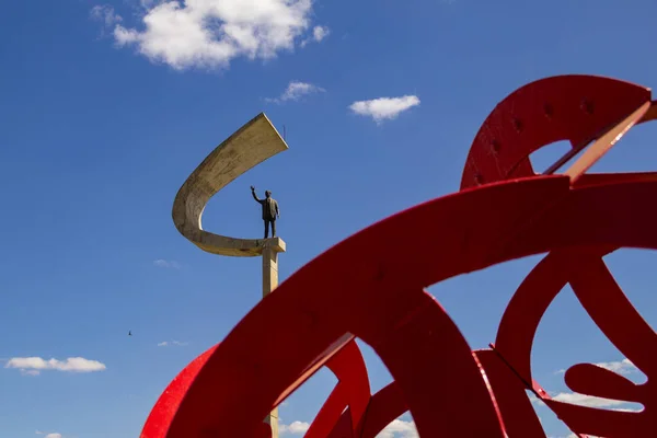 메모리얼에 기념비의 Oscar Niemeyer 프로젝트 — 스톡 사진