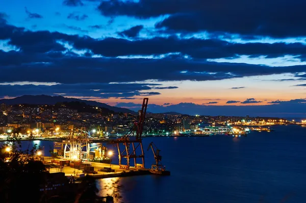 Vigo at night — Stock Photo, Image