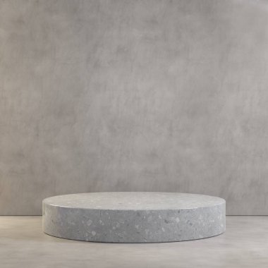 3d Hazırlama Asgari Model Temel Beton Podyum Görüntüleme Arkaplanı