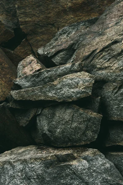 Büyük Taş Yığını Taş Kayalar Granit Ocağı Soyut Arkaplan Terk — Stok fotoğraf