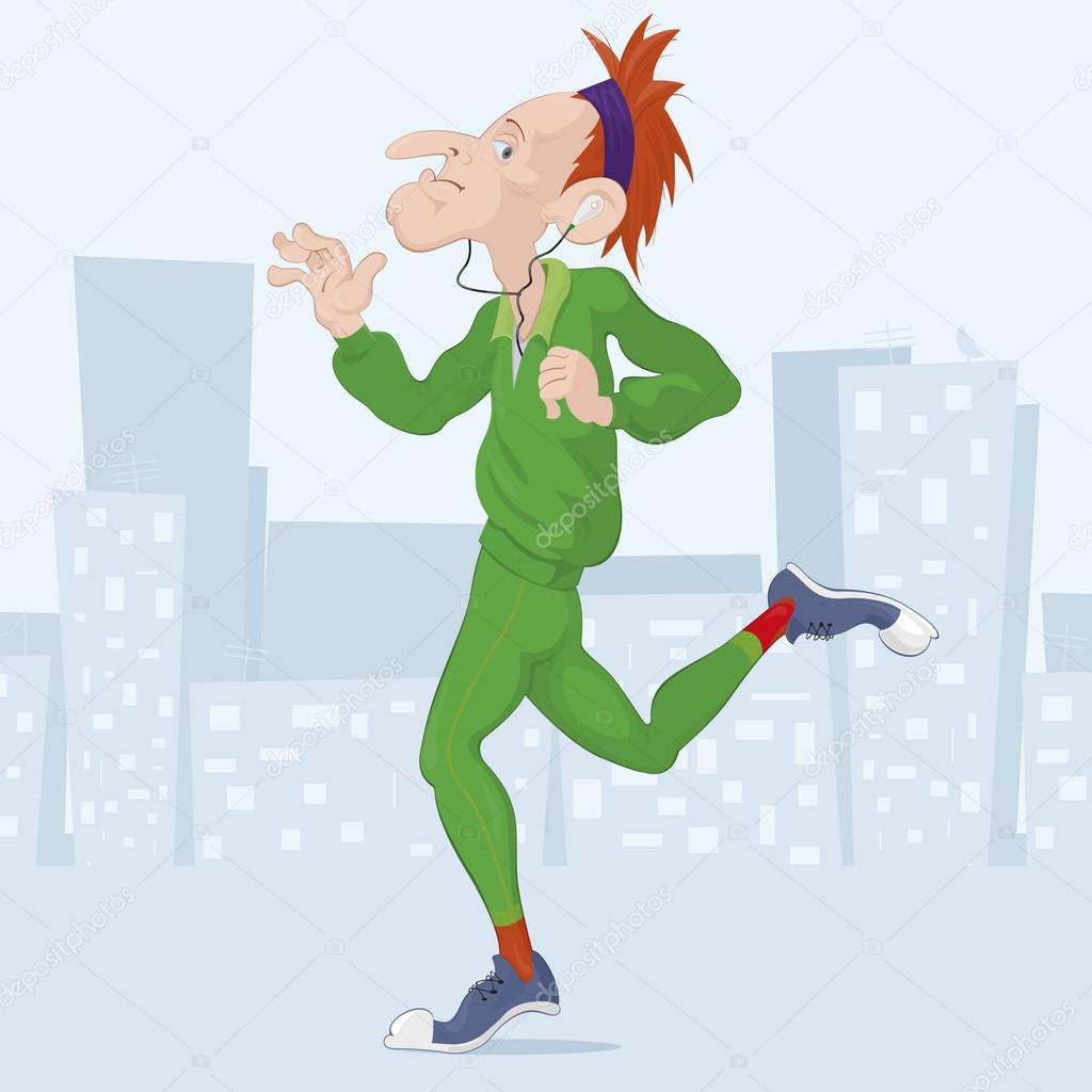 Vector illustration of a runner