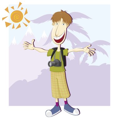 turistik bir kamera ile