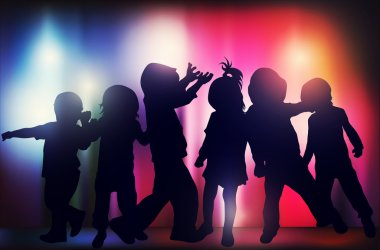dans eden çocuklar silhouettes