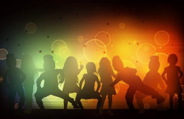 mutlu çocuk silhouettes